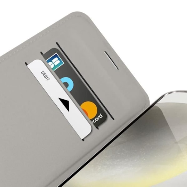 Flip-fodral för Samsung S24 MagSafe-kompatibelt RFID-skydd Ljusgrå Grå