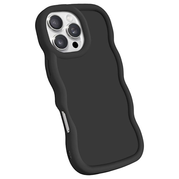 Coque - Candy - iPhone 16 Pro Max - Silikone Blødt - Stødabsorberende - Moderne Design Svart
