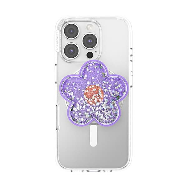 Support Smartphone PopGrip Premium MagSafe Glitrende Stjerne PopSockets Lavendel Violett