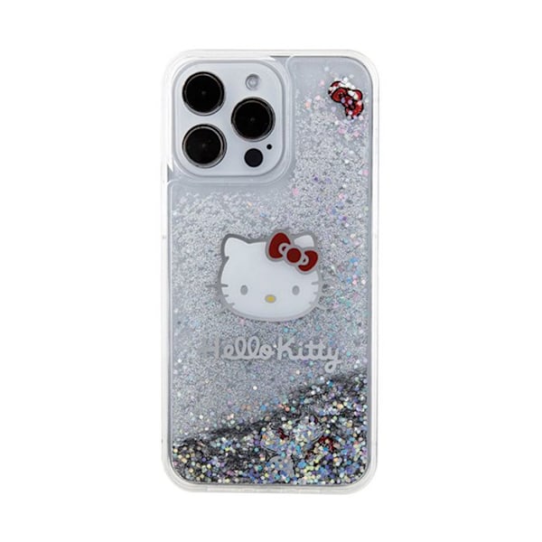Puhelinkuori - Hello Kitty - iPhone 15 Pro Max - Hopea - Nestemäinen glitter - Jäykkä Pengar