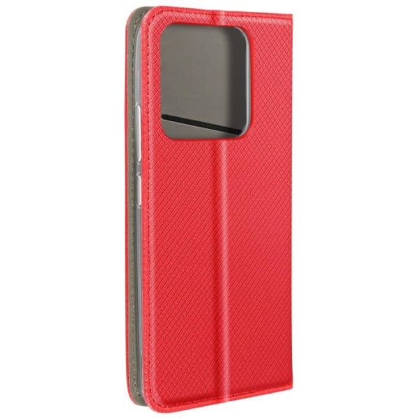 Etui til Xiaomi 14 Granulated Effect Card Holder Video Support Rød