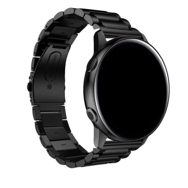 Galaxy Watch Active2 Armbånd 40 mm Stål Links Sommerfuglelås Sort