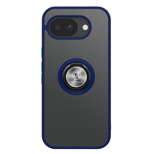 Coque Ring til Google Pixel 10a Forstærket Beskyttelse med Magnetisk Ring Blå Blå