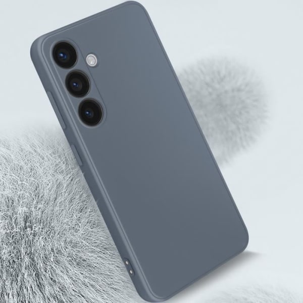 Etui til Samsung Galaxy S24 - AVIZAR - Soft Touch Mat - Fleksibel silikone - Mørkegrå Grå