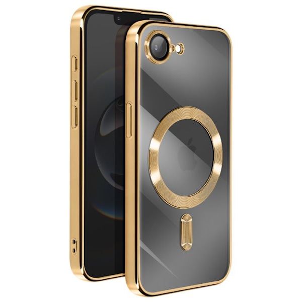 Cover til iPhone 16 med beskyttet kamera i gylden silikone Gul