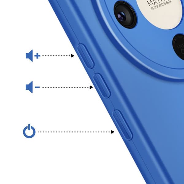 Siliconfodral för Honor Magic 8 Lite med skyddskant för kamera i blått Blå