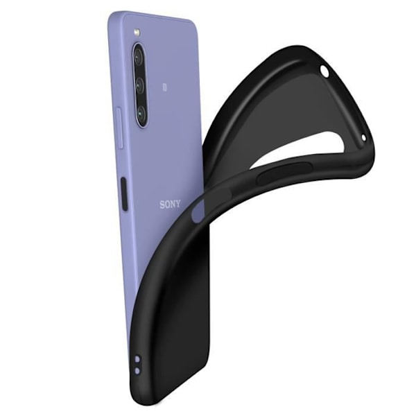 Sony Xperia 10 IV -kotelon kestävä silikonigeeli, pehmeä, joustava musta