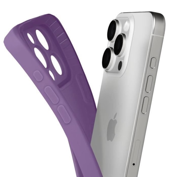 Coque til iPhone 16 Pro Silikone Glat Kamera Beskyttet Lilla Lila