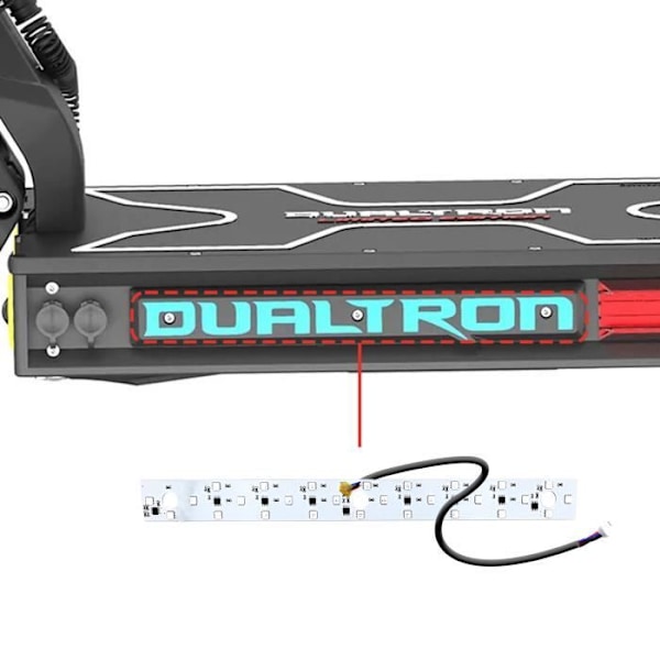 LED Light Bar - MINIMOTORS - Dualtron X/X2 - Venstre dækinstallation - Sort - Udvendig Svart