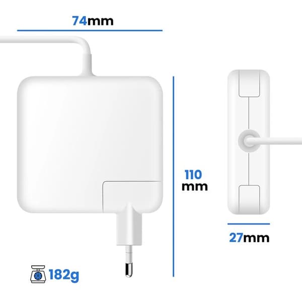 Lader til MacBook Pro Retina 13" A1502 2013-2014 MagSafe 2 - 60W Hvid Vit
