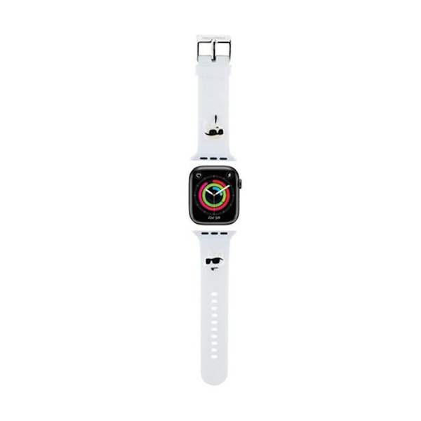Karl Lagerfeld 3D Kumi Karl & Choupette Heads NFT - Ranneke Apple Watchille 42/44/45/49 mm (valkoinen)