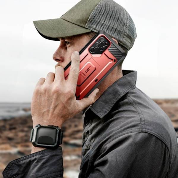 Taske til Samsung S23 Ultra Shockproof Kickstand Supcase Unicorn Beetle Pro rød Röd