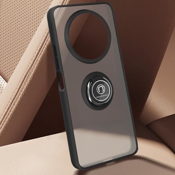 AVIZAR Hard Case til Xiaomi Redmi A3 - Metalring Support Funktion Sort - Glat - Blandet Svart
