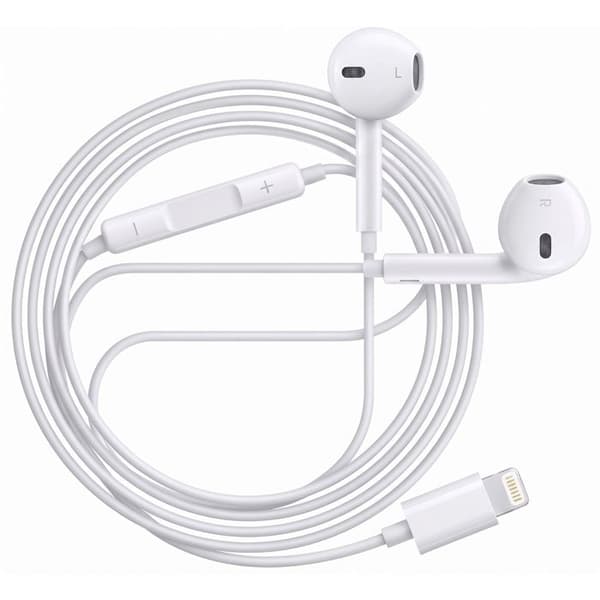 Høretelefoner til iPhone 14 Pro Kablede Lightning med indbygget mikrofon Hvid Vit