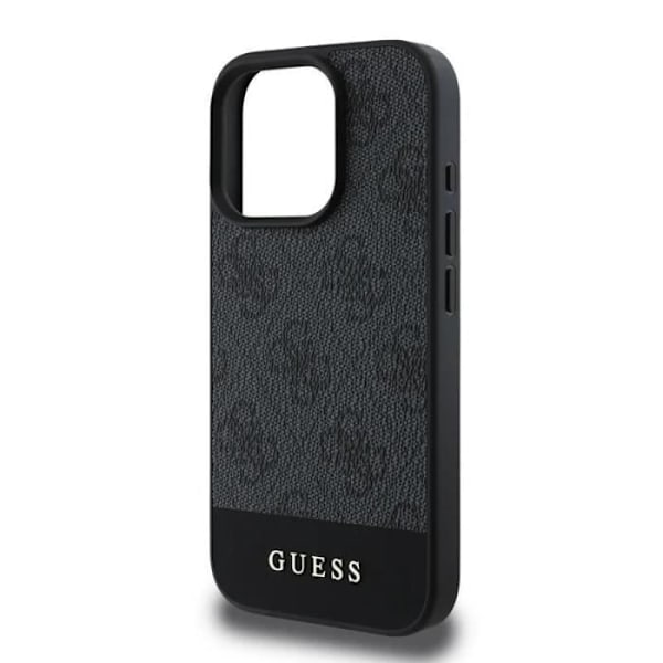 Coque - GUESS - GUHCP16XG4GLGR - iPhone 16 Pro Max - Syntetisk læder - Overlegen beskyttelse Svart