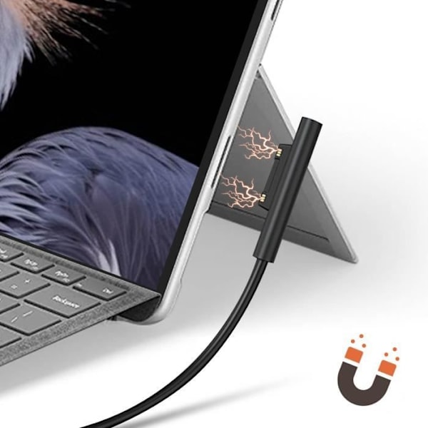 Laddare Vägg - AVIZAR - 194837-SEC-SURPRO - 44W - Inbyggd USB - Kompatibel med Surface Pro 4/5/6 Svart