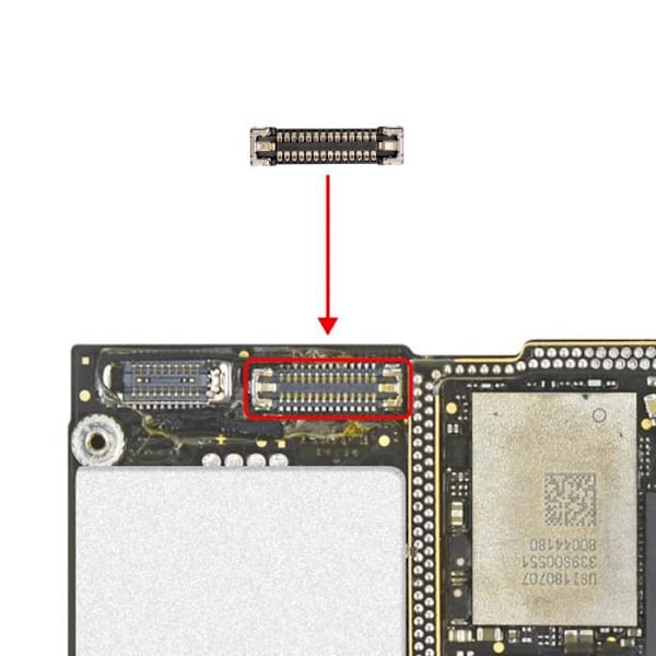 Touch FPC-kontakt för iPhone XS och XS Max Black Svart