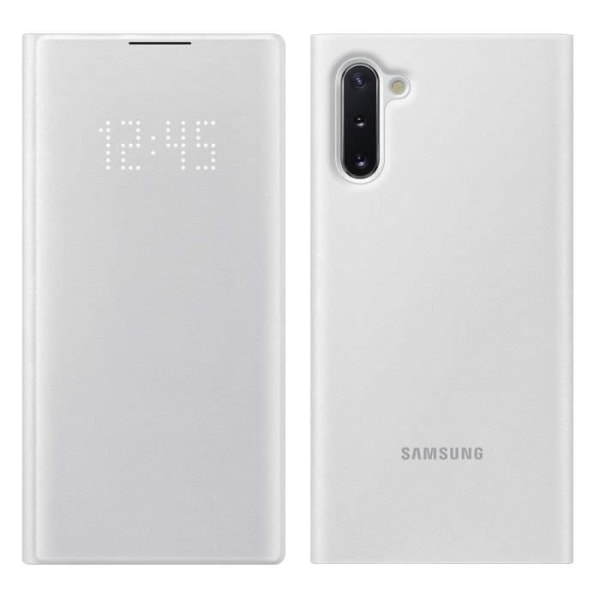 Hölster - Samsung - Galaxy Note 10 - Kreditkortfodral - LED View Cover - Vit Vit