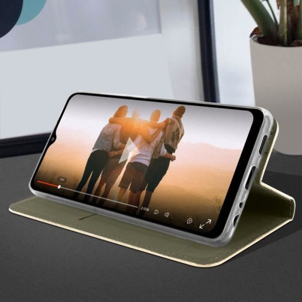 Fodral till Samsung Galaxy A32 5G Folio Cover Korthållare Stativ Funktion Guld