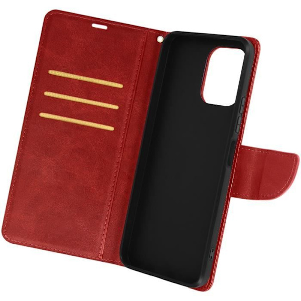 Xiaomi Redmi 12 Case punainen rannehihna läppäkotelo