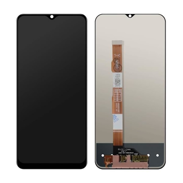 LCD-skærm + berøringsglas - Vivo - Y21s - Sort - Berøringsfunktion - 5,5 tommer Svart