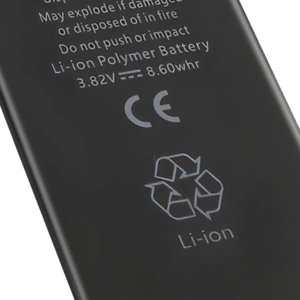Smartphonebatteri - AVIZAR - iPhone 6 - Li-polymer 2250mAh - 3.82V - Sort Svart