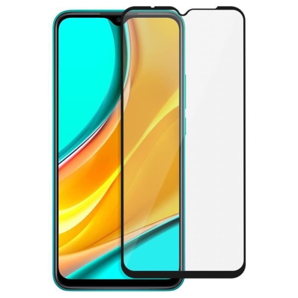 Näytön suojakalvo - Xiaomi - Redmi 9 - 9H karkaistu lasi - Iskunkestävä - Sormenjälkiä estävä Svart