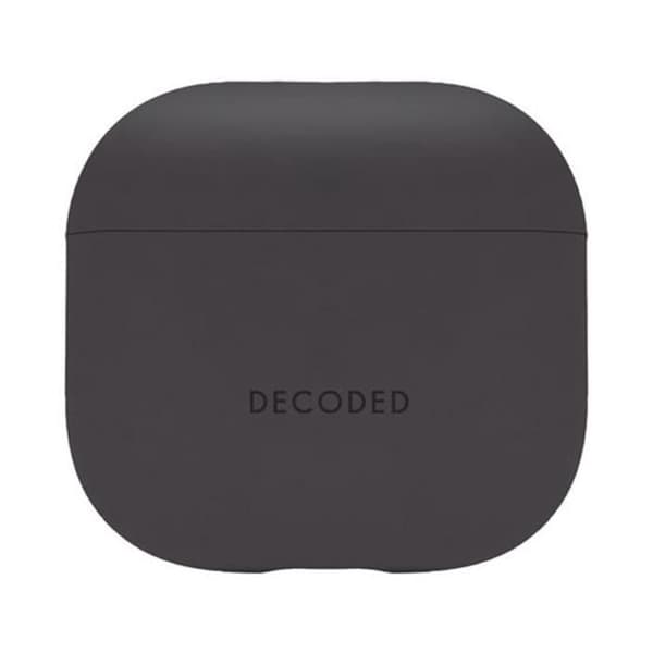 Skydd för AirPods 4 - Decoded - Stötsäker silikon - LED-indikator - Svart - Optimal skydd Svart