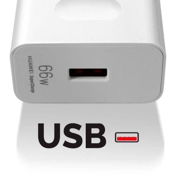 Alkuperäinen Huawei verkkolaturi, USB 66W SuperCharge White