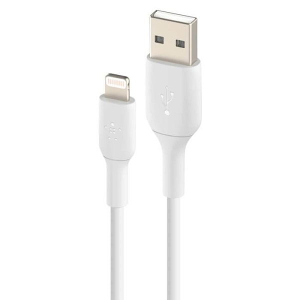 USB till iPhone-kabel Lightning MFI Charge Sync 1m Belkin Vit