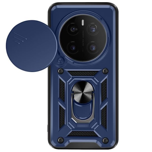 Coque pour Honor Magic 7 Pro Bague Support avec Protection Caméra Mayaxess Bleu Nuit Blå