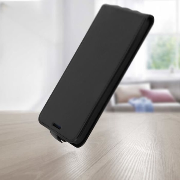 Étui AVIZAR för Xiaomi Mi Note 10 Lite - Heltäckande skydd - Svart - Ekoskinn - Elegant design Svart