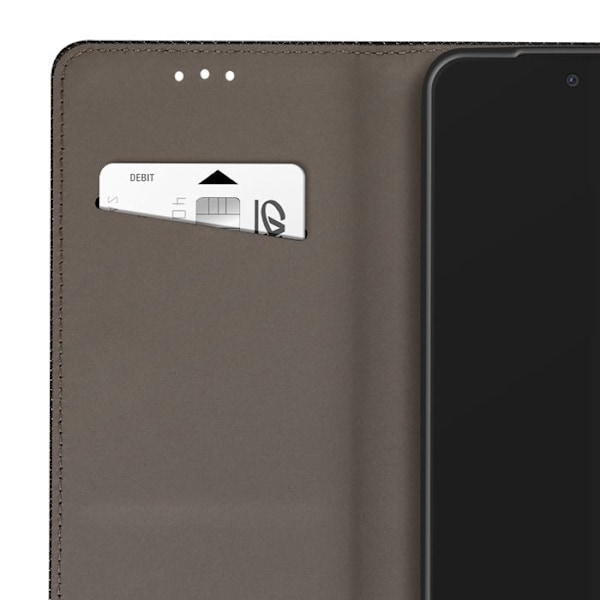 Etui til Motorola Moto G15 og Moto G15 Power Klap Lomme til kort Sort Svart