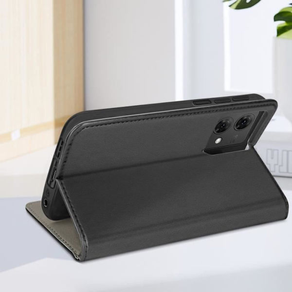 Fodral till Motorola G84 - AVIZAR - Stativfunktion - Smart Series - Svart Svart