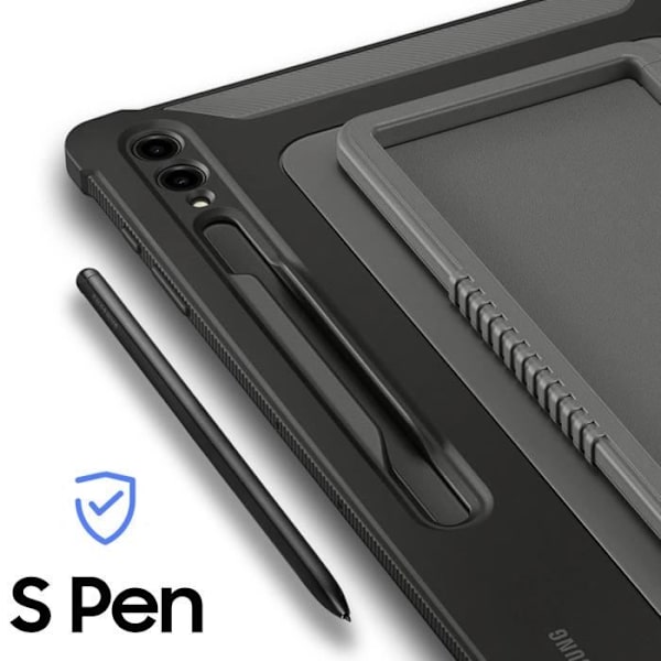 Coque til Galaxy Tab S9 Ultra - Samsung - Militære standarder - Justerbar støtte - Indbygget stylus-holder - Sort Svart