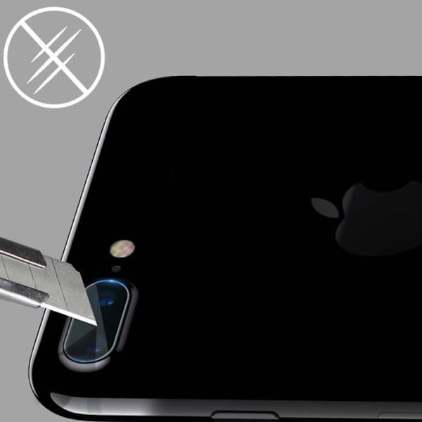 Kameralinse - Härdat glas - iPhone 7 Plus / 8 Plus - Anti-spår - Rep-resistant - 9H Transparent