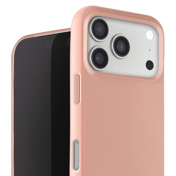 Skydd för iPhone 17 Pro Max - AVIZAR - Soft Touch - Justerbar Snodd - Silikon - Rosé Champagne Ros