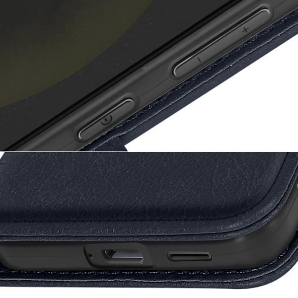 Etui til Samsung Galaxy S24 - AVIZAR - Chesterfield Series - Pung og videoholder - Blå Blå