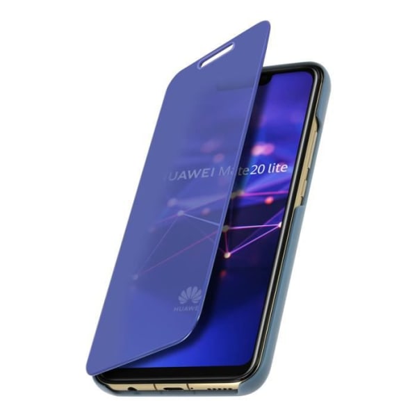 Huawei Mate 20 lite kansi erittäin ohut peilikotelo läpikuultava läppä Midnight Blue