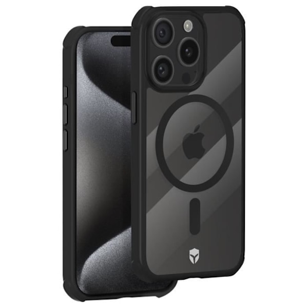 MagSafe kotelo iPhone 15 Pro Maxille - FORCE CASE - 3 metrin pudotussuoja - Mattapinta - Musta Svart