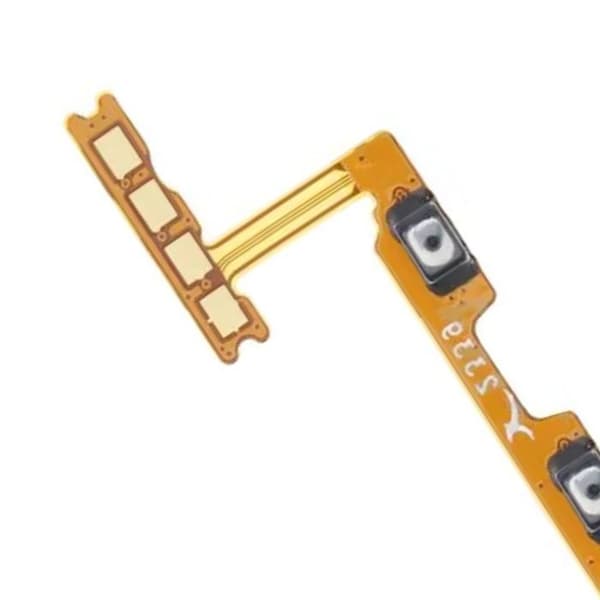 Strøm- og lydknap flexkabel til Redmi Note 13 4G med orange kabel Apelsin