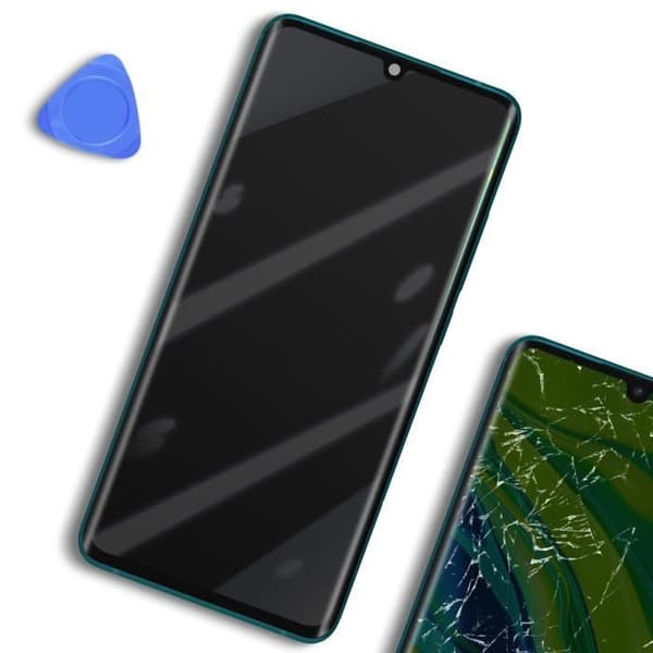 LCD-skärm - Xiaomi - Mi Note 10 / 10 Pro - Grön - Pekskärm - Förmonterad ram Grön