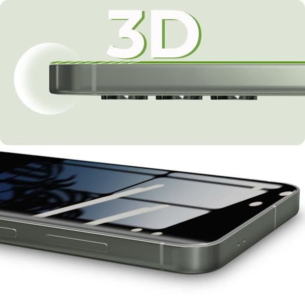 Skærmbeskyttelse - BESTSUIT - Galaxy S24 - Fleksibel 3D Kurvet - Total Beskyttelse - 9H Ridsefast Svart