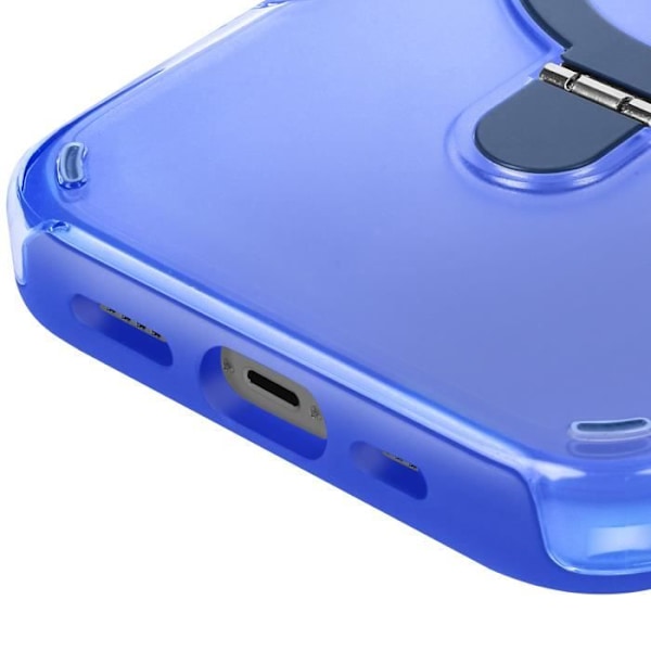 Coque MagSafe - Antichock - iPhone 13 Pro - Fällbart Stöd - Blå - Bimaterial Blå