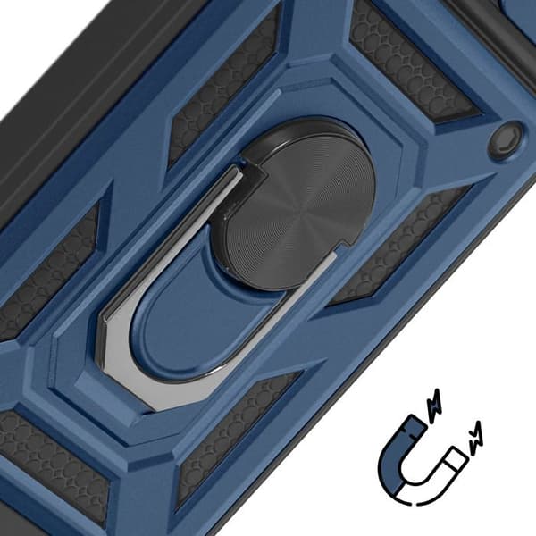 Cover til Xiaomi Poco X7 Pro - Magnetisk ring - Kamerabeskyttelse - Stødabsorberende - Blå Blå