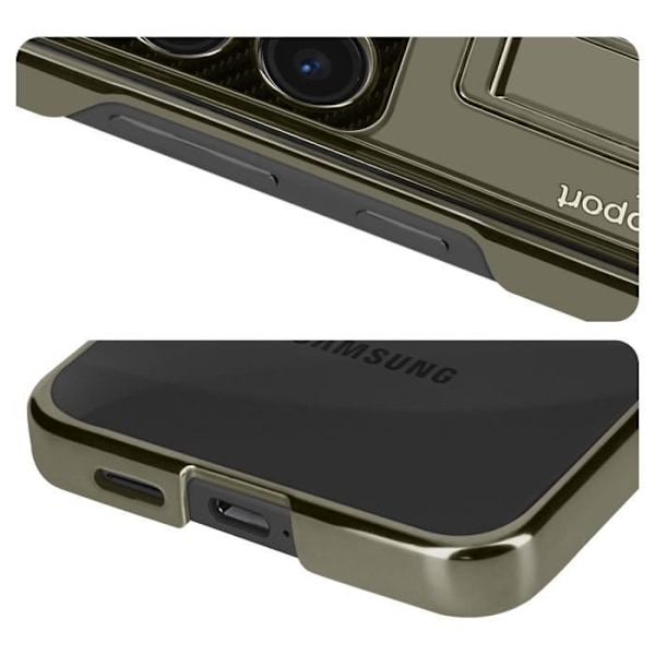 Fodral till Samsung S24 - AVIZAR - Hard Back Soft Contour - Grön - Kolfibereffekt Grön