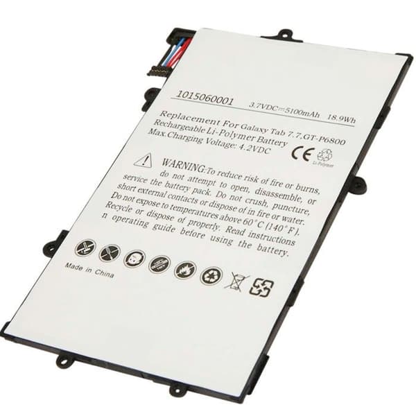 Batteri Li-Polymer 4.2V för Samsung Galaxy Tab 7.7 5100mAh Vit Vit