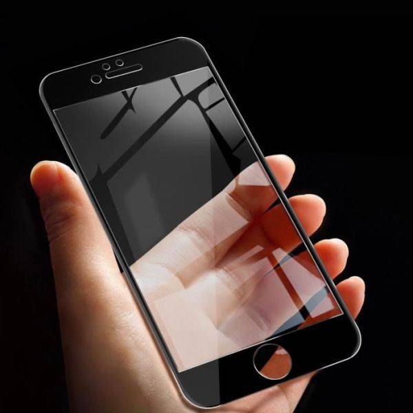 Skærmfilm - AVIZAR - iPhone 6/6S - 9H hærdet glas - Ultra-transparent - Anti-ridsebeskyttelse Transparent, svart