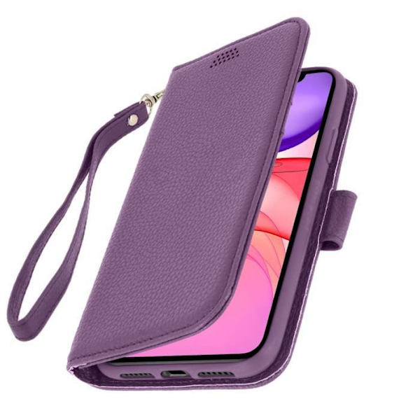 Housse iPhone 11 - AVIZAR - Etui Folio - Lila - Silikon gel - Videostöd Lila