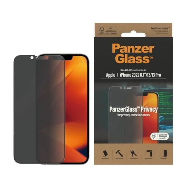 PanzerGlass Privacy Suojalasi iPhone 14/13/13 Prolle